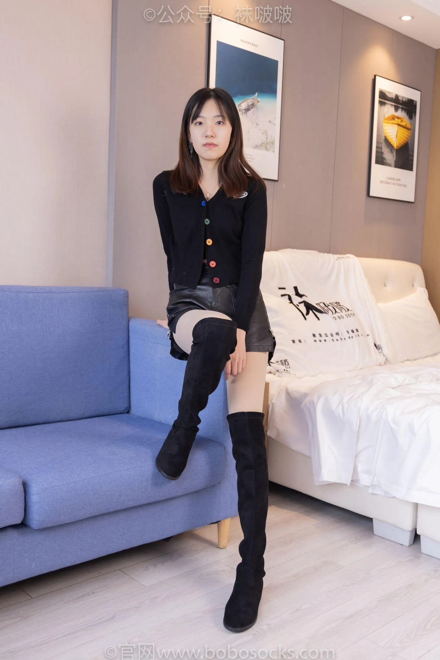 [BoBoSocks袜啵啵]NO.072 小甜豆-两双长靴、厚黑丝、厚肉丝 [144P]插图1